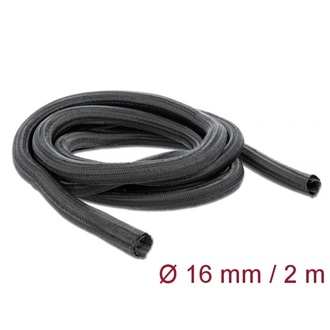 Delock Fonott kábelharisnya önzáródó 2 m x 16 mm fekete