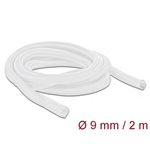 Delock Fonott kábelharisnya önzáródó 2 m x 9 mm fehér