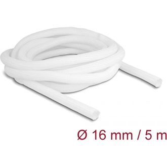 Delock Fonott kábelharisnya önzáródó 5 m x 16 mm fehér