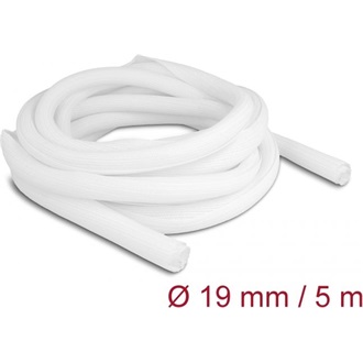 Delock Fonott kábelharisnya önzáródó 5 m x 19 mm fehér