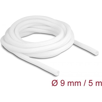 Delock Fonott kábelharisnya önzáródó 5 m x 9 mm fehér