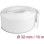 Delock Fonott kábelharisnya tépőzárral 10 m x 32 mm fehér