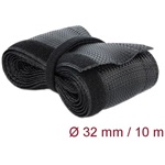 Delock Fonott kábelharisnya tépőzárral 10 m x 32 mm fekete