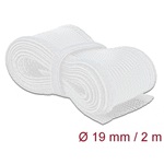Delock Fonott kábelharisnya tépőzárral 2 m x 19 mm fehér