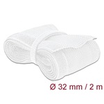 Delock Fonott kábelharisnya tépőzárral 2 m x 32 mm fehér