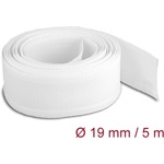 Delock Fonott kábelharisnya tépőzárral 5 m x 19 mm fehér