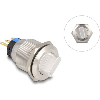 Delock Forgó kapcsoló beszereléshez 22 mm 3 x forrasztási csatlakozás