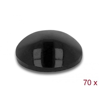 Delock Fumi alátét öntapadós 8 x 3 mm 70 db. fekete