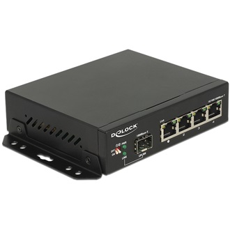 Delock Gigabit Ethernet-kapcsoló, 4 port + 1 SFP