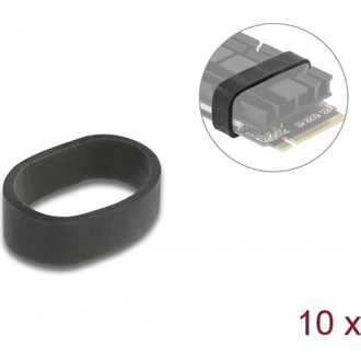 Delock Gumi gyűrű M.2 SSD és hűtőborda összefogására, 10 db. fekete