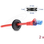 Delock Gumi kábelhüvely átmérője, kerek 22 mm fekete 2 db.