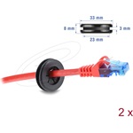 Delock Gumi kábelhüvely átmérője, kerek 27 mm fekete 2 db.