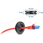 Delock Gumi kábelhüvely átmérője, kerek 38 mm fekete 2 db.