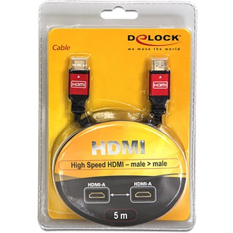 Delock HDMI M/M video jelkábel 5m fekete