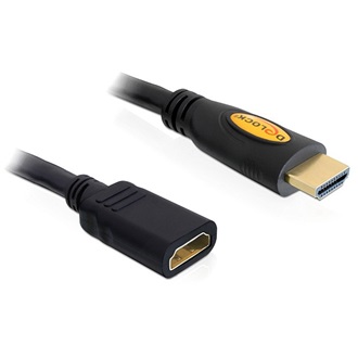 Delock HDMI 1.4 M/F video jelkábel 3m 3D support fekete