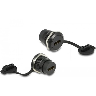 Delock HDMI-A beépített csatlakozó porvédelmet biztosító fedéllel