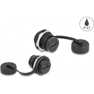 Delock HDMI-A beépített csatlakozó védő fedéllel IP67 por- és vízvédelem