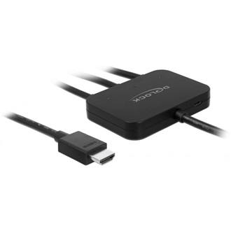 Delock HDMI Displayport mini USB-C -> HDMI 2.0 M/M adapter 1.8m fekete