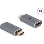 Delock HDMI 2.1 M/F EDID emulátor szürke