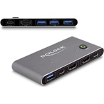 Delock HDMI KVM 8K 60 Hz kapcsoló USB 5 Gbps