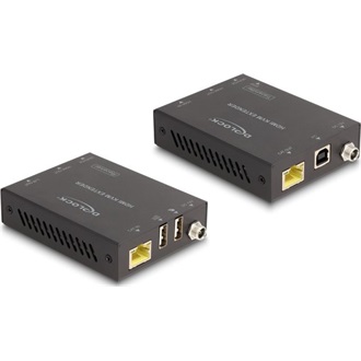 Delock Cat.6  4K 60Hz 70m HDMI KVM extender fekete