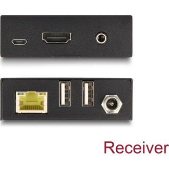 Delock Cat.6  4K 60Hz 70m HDMI KVM extender fekete