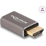 Delock HDMI 2.1 Ethernet -> HDMI 2.1 Ethernet M/F adapter szürke