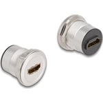 Delock 26,7mm-es furatba építhető HDMI 2.0 F/F csatlakozó aljzat ezüst