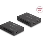 Delock HDMI 2.0 -> RJ45 CAT6 UTP F/F extender fekete 50m
