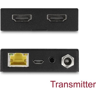 Delock HDMI 2.0 -> RJ45 CAT6 UTP F/F extender fekete 50m