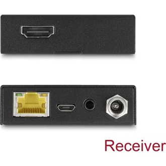 Delock HDMI 2.0 -> RJ45 CAT6 UTP F/F extender fekete 50m