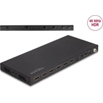 Delock HDMI mátrix kapcsoló 4 db HDMI bemenet - 2 db HDMI kimenet 4K 60 Hz hang operátorral