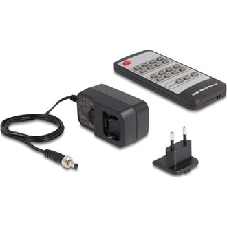 Delock HDMI mátrix kapcsoló 4 db HDMI bemenet - 2 db HDMI kimenet 4K 60 Hz hang operátorral