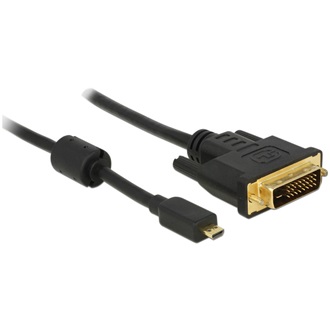 Delock HDMI micro D -> DVI-D M/M video jelkábel 2m fekete