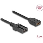 Delock HDMI-E -> HDMI 2.0 M/F video kábel 3m fekete