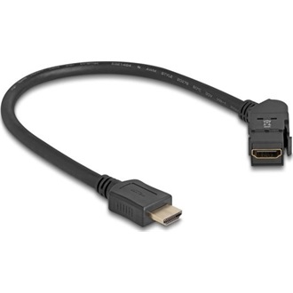 Delock 8K 60Hz beépíthető HDMI 2.1 -> HDMI 2.1 M/F video kábel 0.3m fekete