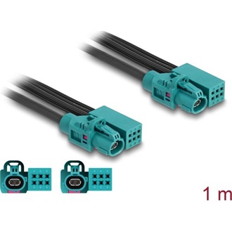 Delock HDMTD Z kábel szimpla + Táptűs (Powerpin) anya - HDMTD Z szimpla + Táptűs anya 1 m