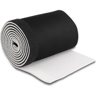 Delock Hajlékony neoprén kábel borító tépőzáras rögzítővel 1,5 m x 135 mm fekete / fehér