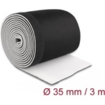 Delock Hajlékony neoprén kábel borító tépőzáras rögzítővel 3 m x 135 mm fekete / fehér
