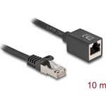 Delock Hálózat bővítő kábel RJ45 apa - RJ45 anya Cat.6A S/FTP 10 m fekete