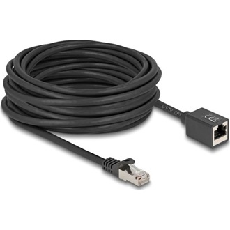 Delock Hálózat bővítő kábel RJ45 apa - RJ45 anya Cat.6A S/FTP 10 m fekete