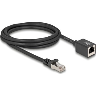 Delock Hálózat bővítő kábel RJ45 apa - RJ45 anya Cat.6A S/FTP 2 m fekete