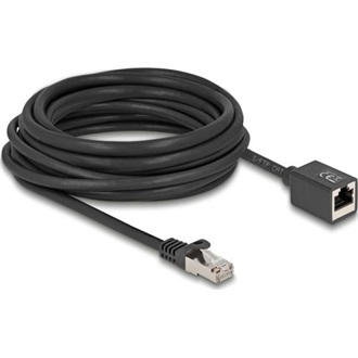 Delock Hálózat bővítő kábel RJ45 apa - RJ45 anya Cat.6A S/FTP 7,5 m fekete