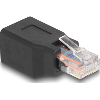 Delock RJ45 -> RJ45 M/F adapter fekete RJ45/RJ48/RJ50 10P/10C