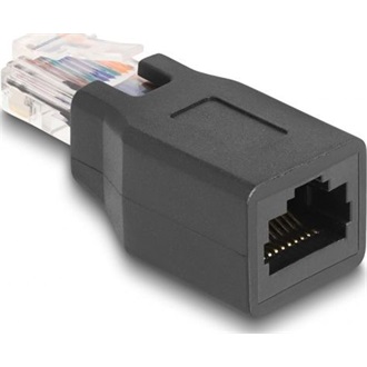 Delock RJ45 -> RJ45 M/F adapter fekete RJ45/RJ48/RJ50 10P/10C
