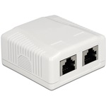 Delock Hálózati fali aljzat, 2 port, Cat.6A LSA