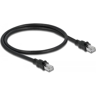 Delock RJ45 CAT6A F/UTP -> RJ45 CAT6A F/UTP M/M adatkábel 0.5m fekete