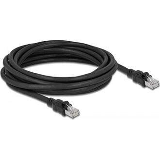 Delock RJ45 CAT6A F/UTP -> RJ45 CAT6A F/UTP M/M adatkábel 5m fekete