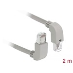 Delock RJ45 CAT6A S/FTP -> RJ45 CAT6A S/FTP M/M adatkábel 2m szürke 90° fel/le