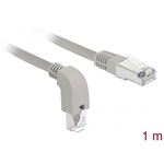 Delock RJ45 CAT6A S/FTP -> RJ45 CAT6A S/FTP M/M adatkábel 1m szürke 90° egyenes/le